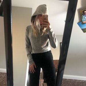 Gray Cropped Hoodie NEVER WORN